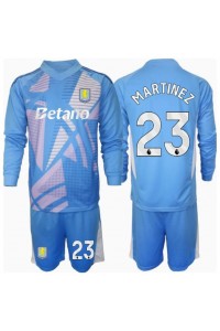 Aston Villa Emiliano Martinez #23 Keeper Babyklær Tredje Fotballdrakt til barn 2024-25 Lange ermer (+ Korte bukser)